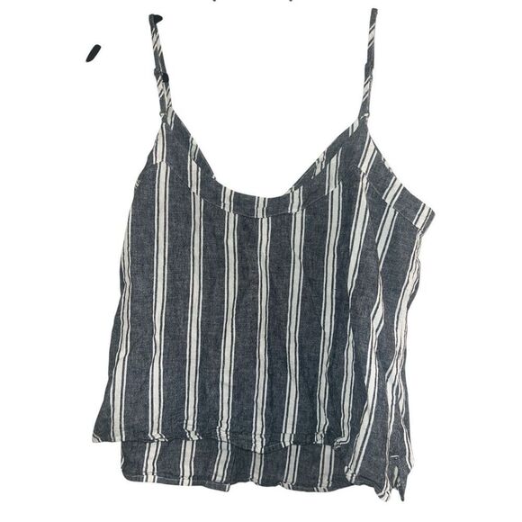 ✨Abercrombie Striped Linen Button Front Sz Large Tank✨ - Picture 5 of 7